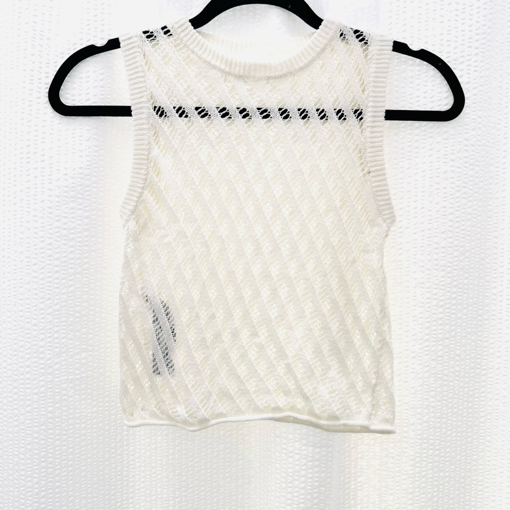 Mango Crochet Crop Top Size XS
